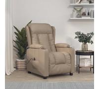 YuuSsea Fauteuil relax électrique en cuir synthétique marron cappuccino avec fonction allongée, dossier et repose-pieds réglables, design moderne, matériau durable, 2 porte-gobelets