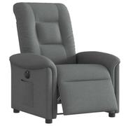 YuuSsea Fauteuil relax électrique en tissu gris foncé avec fonction allongée et pieds en bois pour salon, chambre à coucher, bureau, salon, confort d'assise réglable