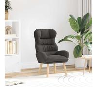 YuuSsea Fauteuil relax gris foncé 69 x 74 x 93 cm avec rembourrage en tissu Sherpa, pieds en bois, réglable, pivotant, pour salon, chambre ou bureau, fauteuil de salon et de lecture confortable