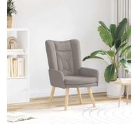 YuuSsea Fauteuil relax taupe 63 x 67 x 94 cm avec pieds en bois, tissu et contreplaqué, fauteuil rembourré moderne pour salon, chambre à coucher, bureau, salon avec dossier réglable et assise