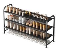 YUWHFEI Étagère à Chaussures Longue 3 Niveaux, Rangement de Chaussure en Métal, Porte Chaussures pour 12-18 Paires, Shoe Rack Gain de Place, pour Placard, Entrée, Exterieur, Salon, 29 x 108 x 62 cm