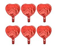 YUYTE Ballons Rouges en Forme de Cœur 50 Pièces, Décorations en Film d'aluminium Brillant pour Mariages, Fêtes et Spéciaux