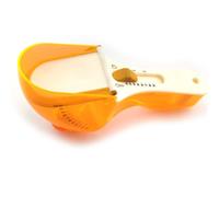 YUYTE Cuillère à Mesurer Réglable Cuillère à Mesurer de Cuisine à à avec échelle de Séparation Coulissante Corps Transparent Poignée Magnétique pour (Orange Grand)