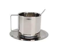 YUYTE Ensemble de Tasses à café à Double Paroi en Acier Inoxydable pour Latte, Cappuccino et thé - Design Moderne pour la Maison, le Bureau et le Camping - 200 Ml (260ml)