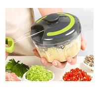 YUYTE Hachoir à Ail Manuel Portable de 500ml, avec Outil de Cuisine de Rechange, Gris Efficace pour une Préparation Facile des Aliments