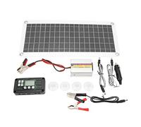YUYTE Kit d'énergie Solaire avec Onduleur 220 W, Panneau Polycristallin 30 W, Contrôleur 10 A, Idéal pour les Voitures 12 V, les Camping-cars, la Marine et la Vie Hors réseau.