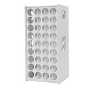 YUYTE Organisateur de Stockage de Peinture, 72 Trous Rotatifs à 360 | Porte-Bouteilles en Acrylique, Plastique PVC, Conception à Deux Niveaux, Bouteilles Acryliques Standard de 2 Oz, Bureaux de