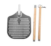 YUYTE Pelle à Pizza avec en Métal perforé, Longueur Réglable 12x14 Pouces | Aluminium anodisé Dur, Léger Mais Robuste, Longueur Maximale de 133 Cm, Détachable pour le Rangement, Poignée Ergonomique