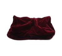 YUYTE Pleuche Housse de Chaise pour Tabouret de Piano avec Décoration en macramé, Ajustement Universel 55 X 35 Cm, Design Doux et élégant pour Votre Maison (Rouge)