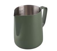 YUYTE Tasse à Mousser le café 600ML - Pichet Mousseur à Lait en Acier Inoxydable 304 avec Bouche Pointue pour l'art du Latte et la Mesure de l'échelle Intérieure (vert foncé)