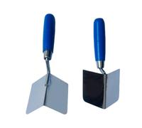 YUYTE Truelle d'angle Intérieur et Extérieur, Outil pour Cloisons Sèches | Lame Polie Miroir pour Plâtre Antiadhésif, L'acier Inoxydable Flexible Résiste à la Flexion, la Poignée en Caoutchouc