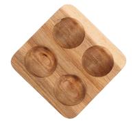 YUYUETIME Porte-œufs en Bois Marron à 4 Emplacements, Casier à Œufs Élégant et Robuste Cuisine ou Salle à Manger, Organise et Protège Œufs Comptoir