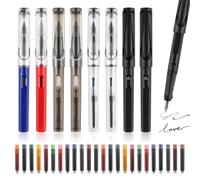 Yuyuki Stylo Plume Calligraphie 9 Stylo Calligraphie 48 Cartouches D'encre | 57 Pièces kit de Démarrage Remplaçables 12 Couleurs pour Signatures et à La Pratique de La Calligraphie