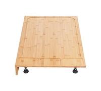 YUYUZI Planche à découper surdimensionnée en bambou de 71 x 53 cm, housse de plaque de cuisson en céramique imperméable multifonctionnelle avec support, housse antidérapante pour plan de travail de