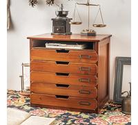 YUZDNM Armoire De Rangement Bureau - Boite Rangement Bureau, Organisateur de fichiers A4, classeurs à Plusieurs tiroirs en Bois Vintage, Organisateur de fichiers et de Papeterie A4 de Bureau