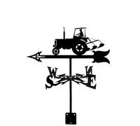 YUZDNM Girouette De Jardin Exterieur - Girouette De Toit - Girouettes, Indicateur de Vent de Silhouette de Tracteur, Pelle à Vent en Acier Inoxydable, indicateur de Vent Durable, avec Support