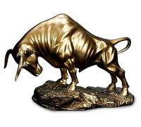 YUZDNM Miniature Sculpture - Statue De La Décoration Accueil - Statue en Bronze Taureau Résine Décoration Personnalité Taureau Wall Street Statue Grande Résine Taureau Statue Sculpture Bureau Décor