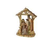 YUZDNM Statue de la Sainte Famille | Scène de la crèche avec Marie, Joseph et l'enfant Jésus, décoration de Noël idéale pour cheminée, Table et étagère, résine