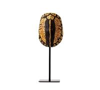YUZDNM Statue décorative en Imitation écaille de Tortue | Figurine en écaille de Tortue rayée avec Support, idéale pour Le Salon, Le Bureau ou Une étagère. Résine, Fabrication Artisanale