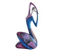 YUZDNM Statue Sculpture Figurine - Statues Et Sculptures Abstraites De Femme Pratiquant Le Yoga, Statue Féminine Créative Peinte À l'huile en Couleurs Vives, pour Salon Moderne(B)