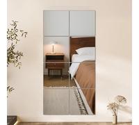 yuzeyurun Lot de 8 carreaux de miroir autocollants (20 x 20 cm) - Miroir mural HD en verre véritable (sans distorsion) - Carreaux de miroir sans cadre pour armoire, porte, salle de bain et décoration