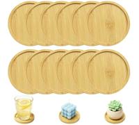 YUZHEDM 12 Pièces Dessous De Verre Et Dessous De Verre Bois Set sous-Verre | Rustique Pour Table Basse, Support Tasse Décoratif Cuisine, Durable Et Antidérapant Convient Pour Maison Bar