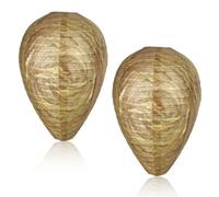 YUZNA Faux Nid de Frelons, 2 Pièces Imperméable, Dissuasive Efficace, Nids de Guêpes, Leurres de Nid de Guêpe, Piège à Guêpes et Frelons Extérieur pour Maison et Jardin (Piège à Frelon)