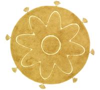 Yva Mangue Tapis Enfant Bohème Avec Pompons Mangue Diam 110cm