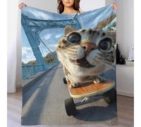YVASPQRTW Anti-Bouloche Illustration Scène Planète Galaxie Nébuleuse Couverture Flanelle, Vision d'Astronaute Flottant Jeté De Lit Durable Déco Chambre, 50x60inch(127x152cm)