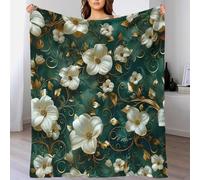 YVASPQRTW Feuillage d'Érable d'automne Couverture Imprimée 3D en Polaire, Plaid Doux pour Canapé Lit Style Feuilles de Forêt d'automne Adultes, 50x60inch(127x152cm)