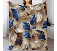 YVASPQRTW Ornement Floral Paisley Couverture en Micro-Polaire Impression Numérique, Modern Art Plaid Canapé Motif Ornement Botanique Vintage Salon, 50x60inch(127x152cm)