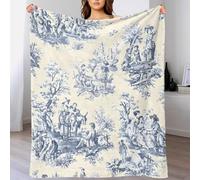 YVASPQRTW Scène Vintage Paysage Plaid en Flanelle Anti-Bouloche, Couverture Chaude Durable Déco Chambre Illustration Campagne Paysage Enfants, 40x50inch(100x130cm)