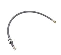 Yviv1yn Flexible de Douche, F1 / 2 M15 * 1 Tuyau d'eau Flexible de Nylon tressé for la Cuisine 60cm Tuyau de Robinet Tuyau de Robinet Tube de Filature Noir Gris Plomberie Torsion
