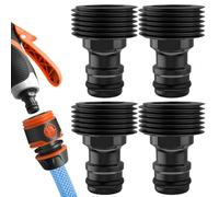 Yvyan Lot de 4 adaptateurs d'accessoires de filetage - Raccord rapide pour pistolet à eau de lavage de voiture (raccord de robinet G 3/4")