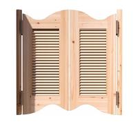 YVYKFZD Saloon Porte Battante, Porte Saloon à Fermeture Automatique, Porte de Séparation en Bois Massif avec charnières, Porte de majordome de salon de Bar de Cowboy non Peinte (Size : W130xH90cm(51"