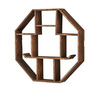 YVZYLXH Étagère Murale en Bois Massif, Conception Peu Encombrante avec Multiples Compartiments,Montage Mural Facile for Organiser Objets et Objets de Collection(Brown,60cm/23.6in)
