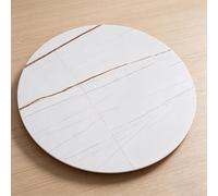 YVZYLXH Plateau Tournant en Pierre Frittée, Lazy Susan à Rotation 360° Silencieuse, for Table à Manger, Cuisine(Wit,70cm/27.5in)