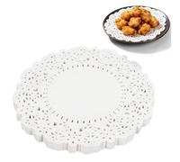 YWBL-WH 150 Pièces Napperons en Papier Dentelle, Feuilles de Papier Parchemin Jetables Absorbant L'huile, Sets de Table Antiadhésifs pour la Cuisson au Barbecue et à la Vapeur