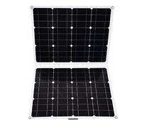 YWBL-WH 80W Panneau Solaire Pliable Chargeur Solaire Portable Avec Sortie | Kit d\'énergie solaire, taux de conversion de 20 %, stratification PET EVA résistante aux intempéries, câble SAE 3 pièces