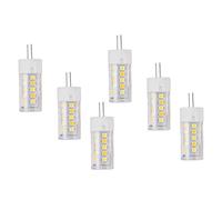 YWBL-WH Ampoule G4 en Céramique PC 220V, Petite Ampoule de Plafond, 3 Couleurs de Lumière 30000H, pour Maison, Bureau, Lampe Murale, Lampe de Table, 6 Pièces (G4 3W 32LED)