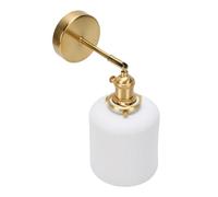 YWBL-WH Applique Murale LED E27, Luminaire Mural Moderne en Céramique et Laiton avec Interrupteur à Chaîne pour Chambre à Coucher et Salon