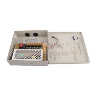 YWBL-WH Boîte d'alimentation CCTV, Boîte d'alimentation CCTV en Métal 12 V 4 Canaux 5 A avec Fusible de Verrouillage de Prise CA, de Jonction de Distribution électrique 110 V 220 pour Systèmes de