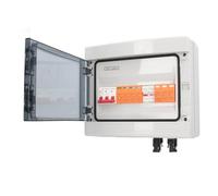 YWBL-WH Boîte de Combinaison Solaire PV, Boîte de Combinaison Solaire ABS Ignifuge PC avec Disjoncteur 15A DC500V, Parafoudre IP65 IK10 pour Système d'énergie (DC1000V)