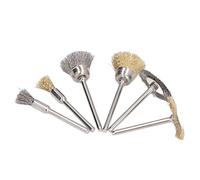 YWBL-WH Brosse à Stylo à Roue en Fil Métallique, Roues de Polissage en Laiton et en Acier Inoxydable, Kit Complet de 36 Pièces, 3 Types de Brosses, Tige de 3 Mm pour le Nettoyage, l'élimination de la