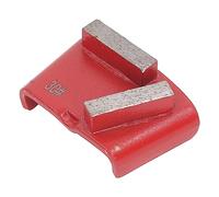 YWBL-WH Chaussures de Meulage Diamantées, Trapèze Rouge, 30, Diamant et Acier allié, 2 Dents Longues pour le Polissage des Sols en Béton, l'élimination de la Peinture, le Meulage de Surfaces Inégales
