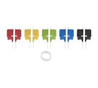 YWBL-WH Clips de Plomb de Test, 10 Pièces Pince de Pied à Puce Ultra | Ensemble D'outils de Soudage ABS avec Anneau en Caoutchouc, Fixation de Circuit imprimé Légère, Kit de Test IC Multicolore,