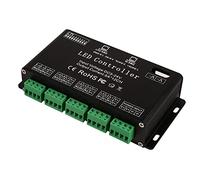 YWBL-WH Décodeur DMX LED 12 Canaux 5V-24V, 256 Niveaux de Gris, Variateur PWM, Contrôleur DMX512 pour Lampes RGB Simples avec Entrée RJ45