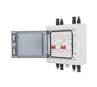 YWBL-WH Disjoncteur PV, PC Ignifuge DC 500 V 32 A, Interrupteur de Déconnexion Solaire avec Boîtier IP65, 2 Entrées 2 Sorties, Disjoncteur 6 KA et Protection contre les Surtensions pour Systèmes PV