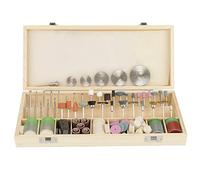 YWBL-WH Ensemble d'accessoires pour Outils 242 Pièces Kit d'Outils Rotatifs à Tige de 1 8 Pouces avec Boîte de Rangement en Bois pour Couper, Sculpter, Poncer, Polir, Percer, Projets de Menuiserie