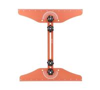 YWBL-WH Gabarit de Mesure pour Marches D'escalier, Règle en Alliage D'aluminium et Bois Massif, 1,3 Kg avec Indicateur D'angle et de Longueur, pour Mesure Précise des Escaliers Droits et